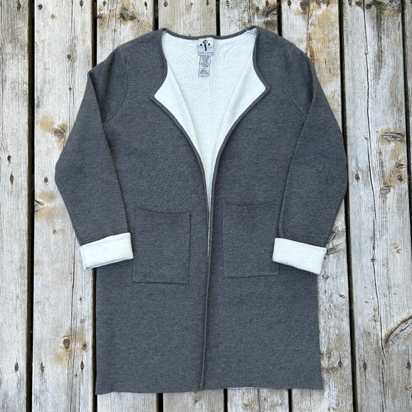 rain + rose⎪Woll Blend Open Front Cardigan - Picture 1 of 8